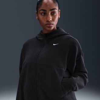 Nike Womens One Therma-FIT Full-Zip Top in Black | HV3698-010