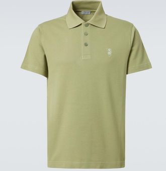 Burberry Embroidered cotton polo shirt