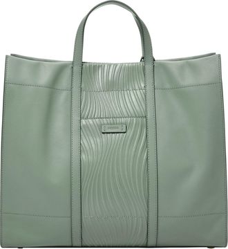 Fossil Carmen Tote Bag Green Leather For Women ZB1667343