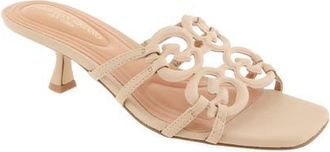 Christian Siriano Ixla Kitten Heel Sandal in Tan at Nordstrom, Size 7.5