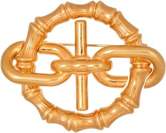 Balmain Bamboe Sync broche - Dames - Broches - Geel - ONE Size - Bamboe - Accessoires