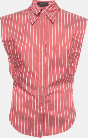 Isabel Marant Pink Striped Silk Enza Shirt S