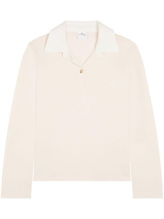 Courr&egrave;ges Polo con dettagli a contrasto - Bianco