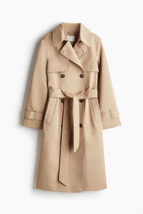 H&M Zweireihiger Trenchcoat aus Twill - Beige
