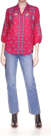 Johnny Was Medina Blouse In Cerise
