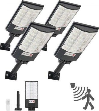 OEM Farolas Solares Para Exteriores De 500 W, 50 000 Lm, Iluminaci&oacute;n De Seguridad Led Con Sensor De Movimiento, Ip65, Resistente Al Agua, Ideal Para Patio