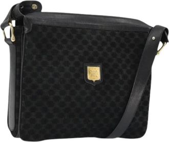Celine Pre-owned Cross Body Bags, female, Black, Size: ONE SIZE Pre-owned Vintage Macadam Suede Shoulder Bag