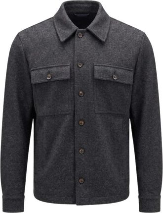 Moncler Shirt Jacket - Heren - Zomerjassen - Grijs - M - Katoen - Jassen