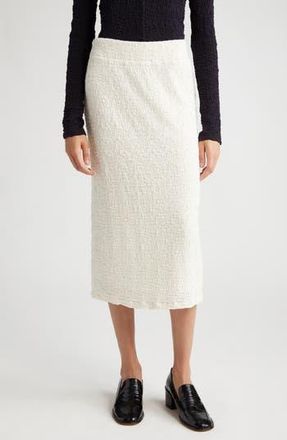 Vince Smocked Cotton Blend Midi Skirt in Gesso at Nordstrom Rack, Size Xx-Small