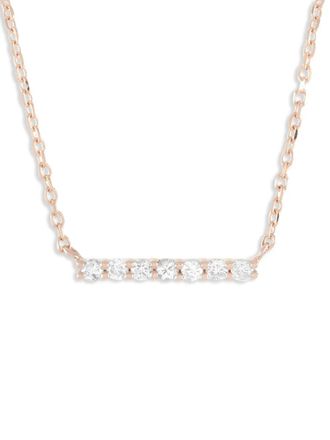 Luxury Bazaar Collana in oro rosa 14 carati con diamante