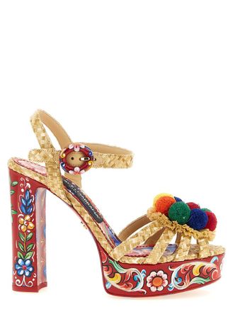 Dolce & Gabbana Multicolor Ankle Strap Heels
