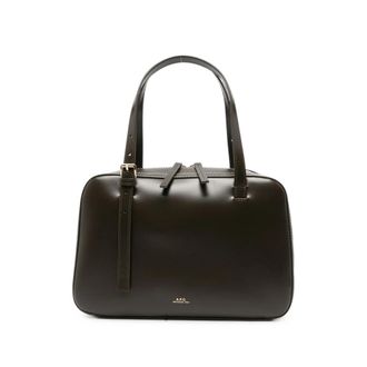 A.P.C. A. p.c. Contrast-stitch Leather Shoulder Bag