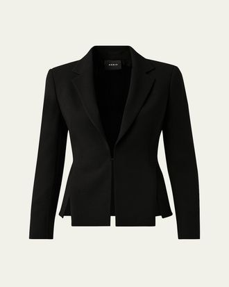 Akris Ocelia Slit Crepe Jacket