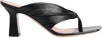 8 by YOOX LEATHER SQUARE TOE THONG SANDAL