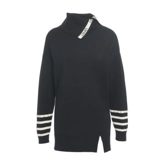 Liu Jo Turtlenecks, female, Black, Size: M Modern Knitwear with High Neck