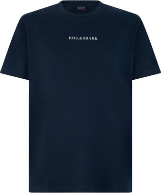 Paul & Shark Ronde hals T-shirt - Heren - T-shirts - Blauw - L - Katoen - Tops