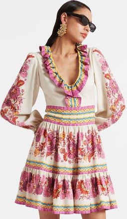 La DoubleJ Reina Mini Dress in Zodiac Plac&eacute;e Multicolor at Nordstrom, Size X-Small