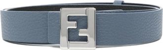 Fendi FF Buckle Grained Leather Belt