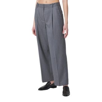 Anine Bing Wide Trousers, female, Gray, Size: M Trent Cropped Trouser
