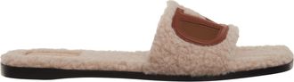 Valentino Garavani Sandals - Slide Vlogo Cut-Out - beige - Sandals for ladies