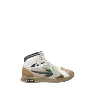 Off-white Schoenen, Heren, Beige, 42 EU, Leer, EOP High Top Versleten Sneaker