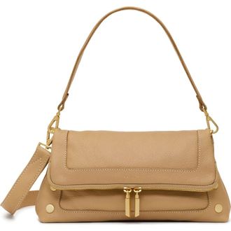 Hammitt Medium Beverly Leather Shoulder Bag in Toasty Sand/Brushed Gold at Nordstrom
