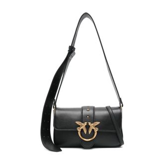 Pinko Love One Mini Schoudertas - Dames - Schoudertassen - Zwart - ONE Size - Leer - Tassen