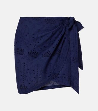 Melissa Odabash Embroidered cotton beach cover-up