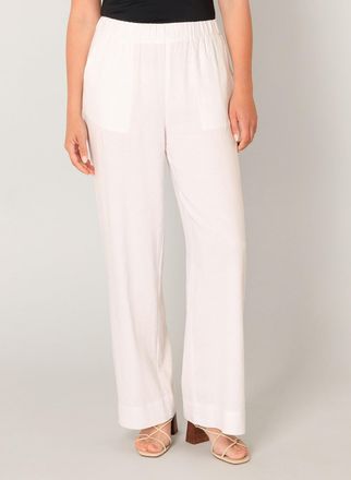 Base Level Leinenhose BASE LEVEL Yul, Damen, Gr. 36, N-Gr, weiss (natural wei&szlig;), Web, Obermaterial: 55% Leinen, 45% Viskose, unifarben, l&auml;ssig geschnitten lang, 