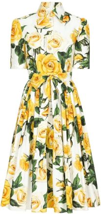 Dolce & Gabbana Summer Kleedjes - Dames - Shirt Kleedjes - Veelkleurig - S - Katoen - Kleedjes