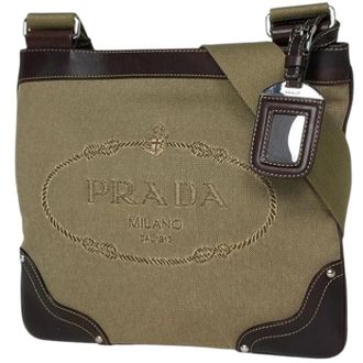Prada Pre-owned Vintage Shoulder Bag - Dames - Pre-owned - Beige - Maat: ONE Size Leer