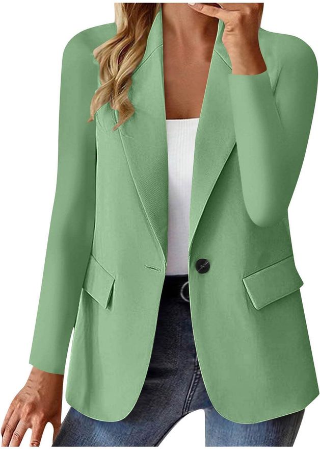 Short Jackets for Women UK Womens Blazer Suit Business Casual Work Office Suit Jackets Lightweight One Button 3/4 Ruched Sleeve Open Front Blazers Spr