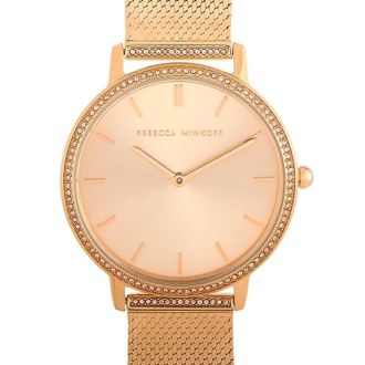 Rebecca Minkoff Major Quartz Crystal Rose Dial Ladies Watch 2200393