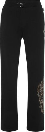 Philipp Plein Broeken, Heren, Zwart, L, Katoen, Joggingbroek Skull