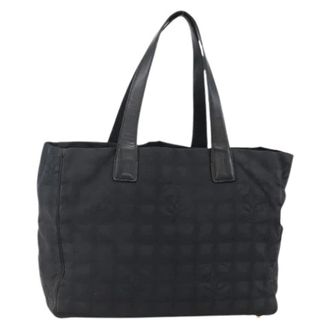 Chanel Pre-owned Tote Bags, female, Black, Size: ONE SIZE Pre-owned Nylon Tote Bag