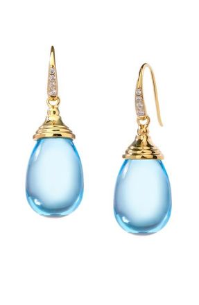 Syna Origin Small Drop Earrings in Blue Topaz at Nordstrom