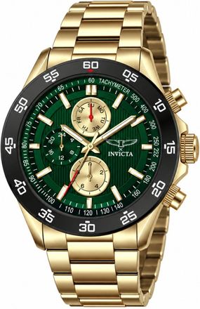 Invicta S1 Rally 69984 Herenhorloge - Quartz Uurwerk - Metaal met Groene Wijzerplaat - 43 mm