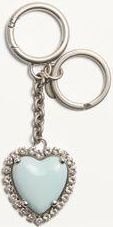 Valentino Garavani Coeur Hyperbole Bag Charm With Key Chain In Metal, Synthetic Material And Crystals Wo