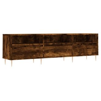 Berkfield Home TV Cabinet Smoked Oak 150x30x44.5 cm Engineered Wood in Brown