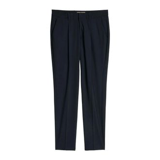 Marc O'Polo Morot Jogger Pleats - Heren - Slim Fit Broeken - Blauw - W30 L30 - Wol - Broeken