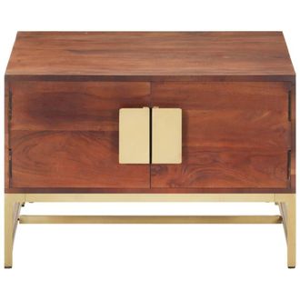 Berkfield Home Coffee Table Honey Brown 67x67x45 cm Solid Acacia Wood | Size: 67 x 67 x 45 cm