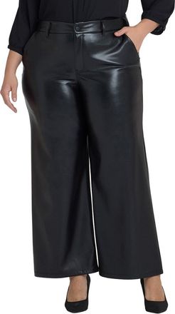 NYDJ Nydj Plus Trouser Black Wide Leg Jean