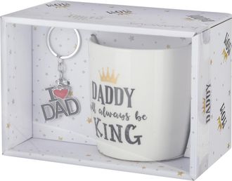 KASANOVA Set regalo papà tazza 380 ml e portachiavi