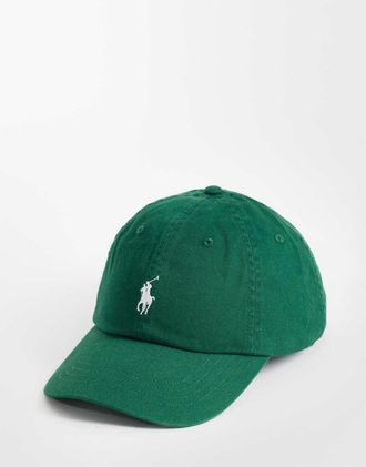 Polo Ralph Lauren cappellino da baseball in twill con logo icon, verde scuro