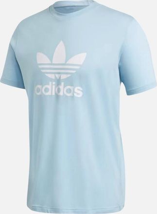 adidas Mens Adidas Originals Mens T Shirts Trefoil Logo California Retro Design Summer Tee - Blue - Size: 38