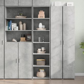 Berkfield Home Highboard Concrete Grey 45x41x185 cm Engineered Wood | Size: 45 x 41 x 185 cm