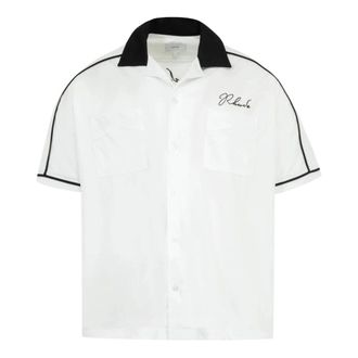 Rhude Overhemden, Heren, Wit, M, Fonda Del Sol Bowling Shirt