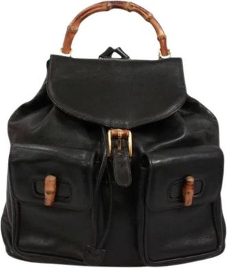 Gucci Pre-owned Backpacks, female, Black, Size: ONE SIZE Pre-owned Vintage Backpack