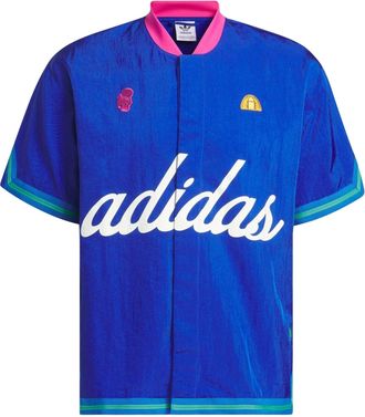 adidas Hoop York City Short Sleeve Warm-Up Shirt Asia Sizing Blue IT9956