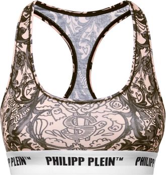 Philipp Plein New Baroque Bra - Dames - BHs - Roze - M - Katoen - Ondergoed